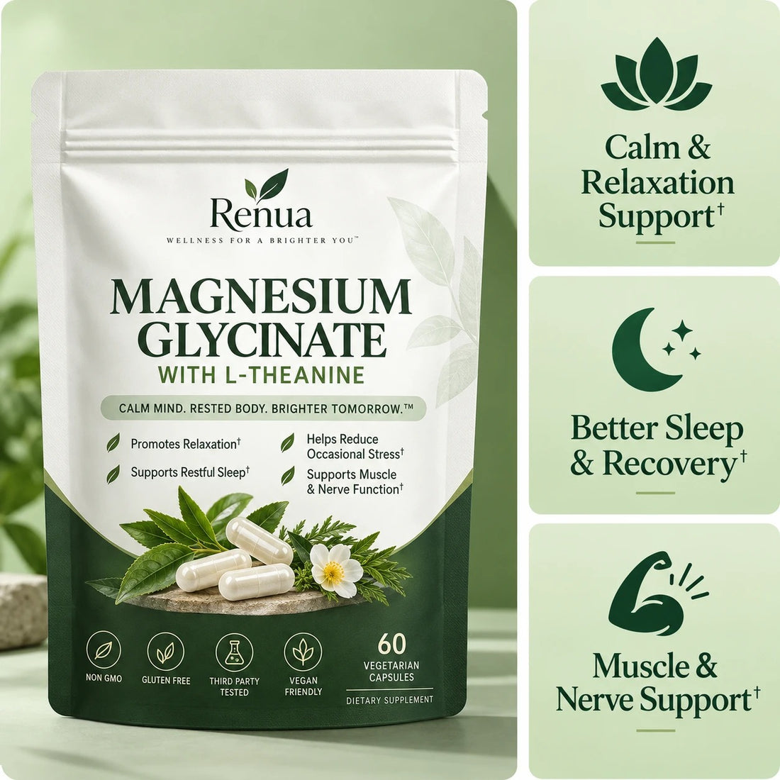 Renua Magnesium Glycinate with L-Theanine